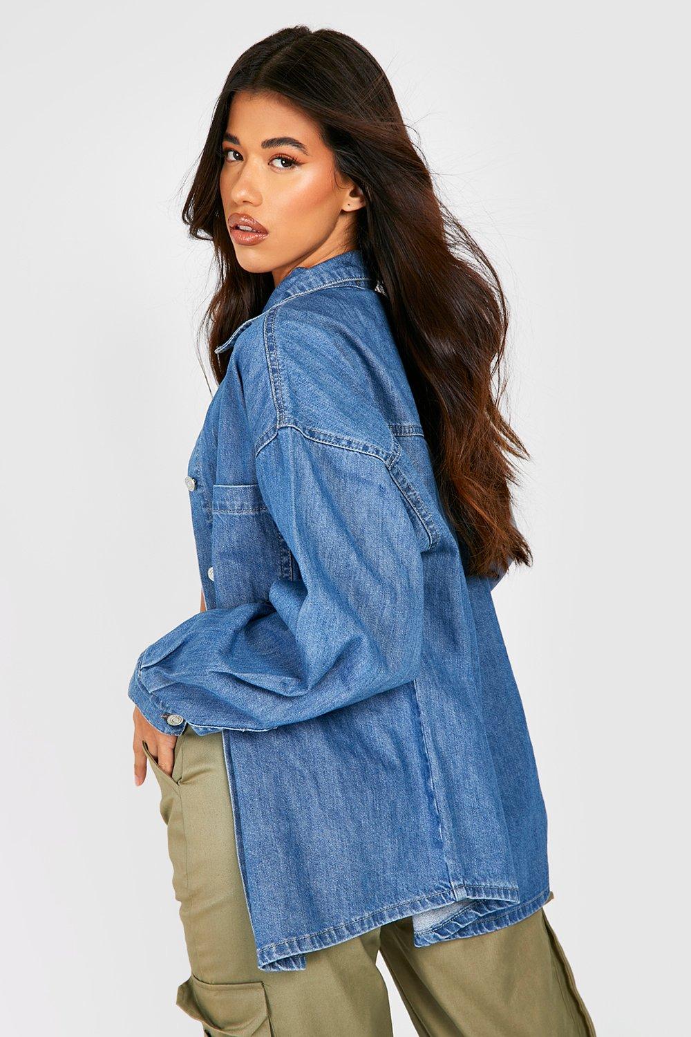 ladies tall denim shirt